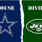 Dallas Cowboys and New York Jets Divided Flag 3x5ft