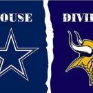 Dallas Cowboys and Minnesota Vikings Divided Flag 3x5ft
