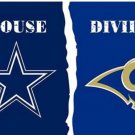 Dallas Cowboys and Los Angeles Rams Divided Flag 3x5ft