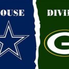 Dallas Cowboys and Green Bay Packers Divided Flag 3x5ft