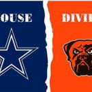 Dallas Cowboys and Cleveland Browns Divided Flag 3x5ft