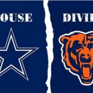 Dallas Cowboys and Chicago Bears Divided Flag 3x5ft-2