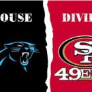 Carolina Panthers and San Francisco 49ers Divided Flag 3x5ft-2