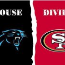 Carolina Panthers and San Francisco 49ers Divided Flag 3x5ft-1