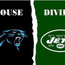 Carolina Panthers and New York Jets Divided Flag 3x5ft