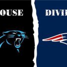 Carolina Panthers and New England Patriots Divided Flag 3x5ft