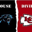 Carolina Panthers and Kansas City Cheifs Divided Flag 3x5ft