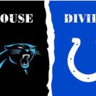 Carolina Panthers and Indianapolis Colts Divided Flag 3x5ft