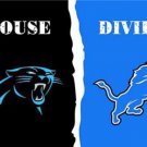 Carolina Panthers and Detroit Lions Divided Flag 3x5ft