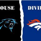 Carolina Panthers and Denver Broncos Divided Flag 3x5ft-1