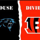 Carolina Panthers and Cincinnati Bengals Divided Flag 3x5ft
