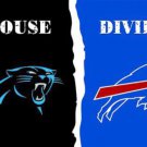 Carolina Panthers and Buffalo Bills Divided Flag 3x5ft