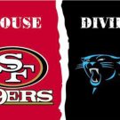 San Francisco 49ers and Carolina Panthers Divided Flag 3x5ft-2