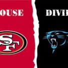 San Francisco 49ers and Carolina Panthers Divided Flag 3x5ft-1