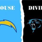 San Diego Chargers and Carolina Panthers Divided Flag 3x5ft