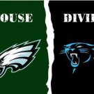 Philadelphia Eagles and Carolina Panthers Divided Flag 3x5ft