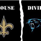 New Orleans Saints and Carolina Panthers Divided Flag 3x5ft