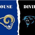 Los Angeles Rams and Carolina Panthers Divided Flag 3x5ft