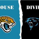 Jacksonville Jaguars and Carolina Panthers Divided Flag 3x5ft