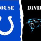 Indianapolis Colts and Carolina Panthers Divided Flag 3x5ft