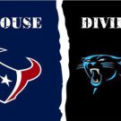 Houston Texans and Carolina Panthers Divided Flag 3x5ft-1