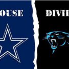 Dallas Cowboys and Carolina Panthers Divided Flag 3x5ft-1