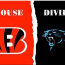 Cincinnati Bengals and Carolina Panthers Divided Flag 3x5ft