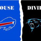 Buffalo Bills and Carolina Panthers Divided Flag 3x5ft