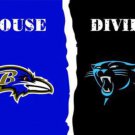 Baltimore Ravens and Carolina Panthers Divided Flag 3x5ft-1