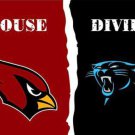 Arizona Cardinals and Carolina Panthers Divided Flag 3x5ft