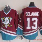 Anaheim Ducks 13 Teemu Selanne Ice Hockey Jerseys-3