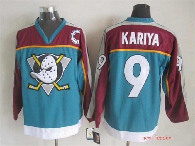 Anaheim Ducks 9 Paul Kariya Ice Hockey Jerseys-5