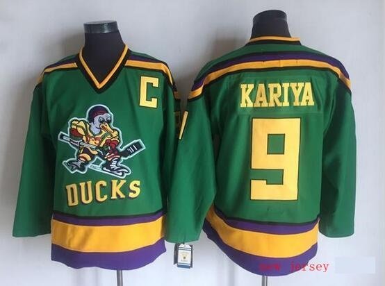 Anaheim Ducks 9 Paul Kariya Ice Hockey Jerseys-4