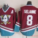 Anaheim Ducks 8 Teemu Selanne Ice Hockey Jerseys-4