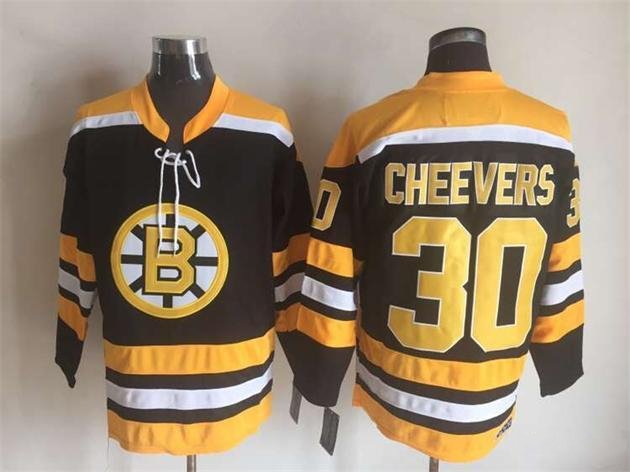 Boston Bruins 30 Gerry Cheevers Ice Hockey Jerseys-1