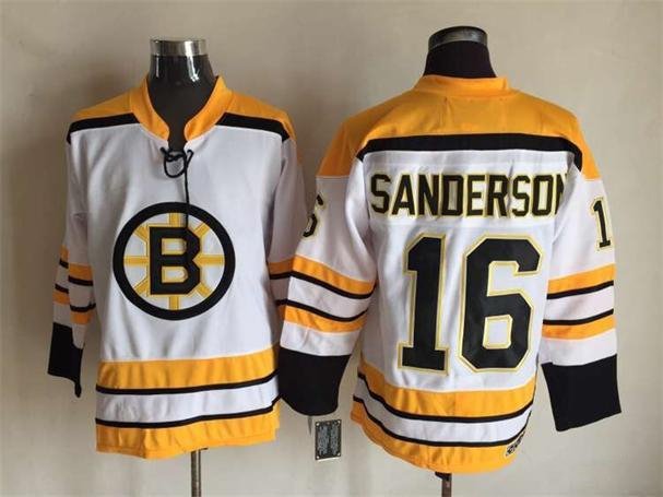 Boston Bruins 16 Derek Sanderson Ice Hockey Jerseys-2