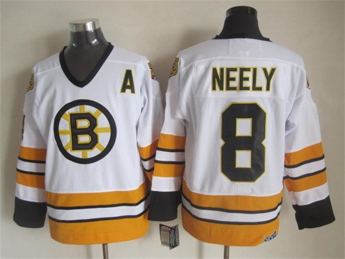 Boston Bruins 8 Cam Neely Ice Hockey Jerseys-5