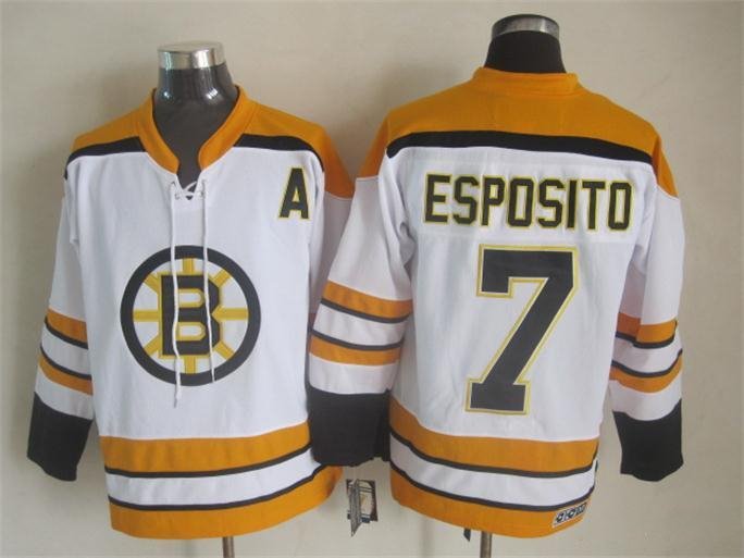 Boston Bruins 7 Phil Esposito Ice Hockey Jerseys-4