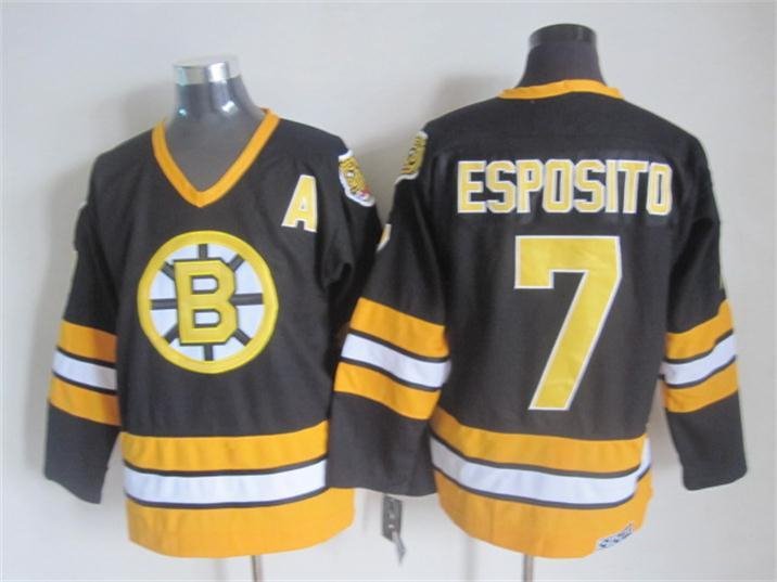 Boston Bruins 7 Phil Esposito Ice Hockey Jerseys-3