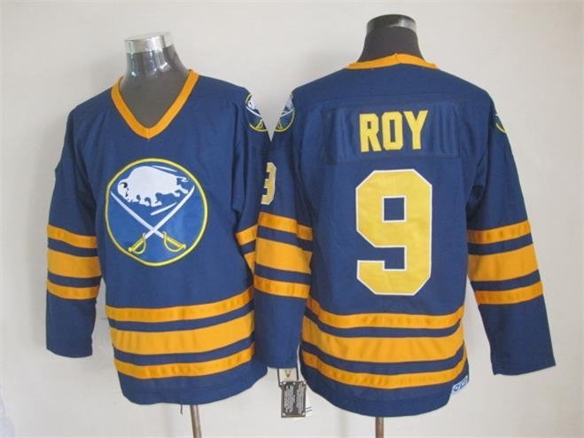 Buffalo Sabres 9 Derek Roy Ice Hockey Jerseys-2