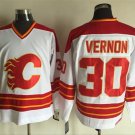 Calgary Flames 30 Mike Vernon Ice Hockey Jerseys-2