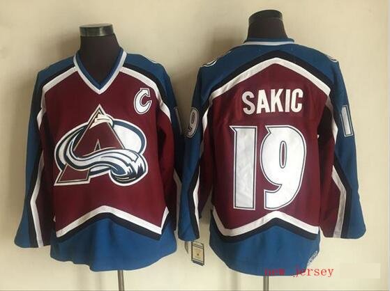 Colorado Avalanche 19 Joe Sakic Ice Hockey Jerseys-1