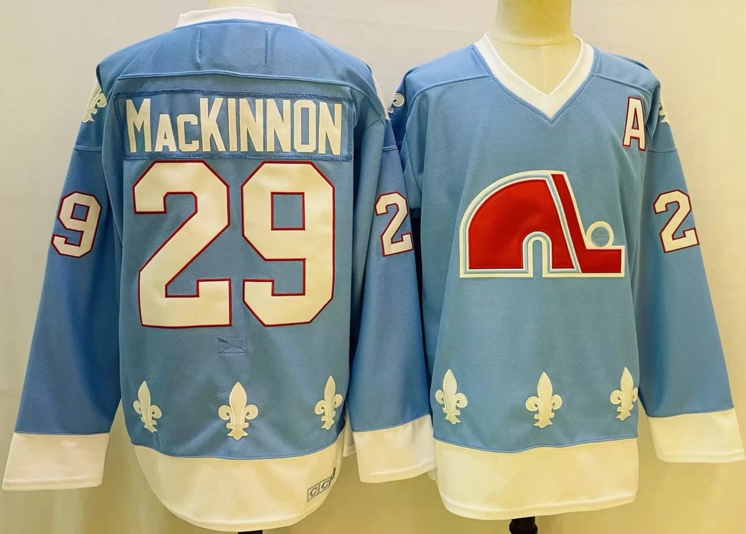 Quebec Nordiques 29 Nathan MacKinnon Ice Hockey Jerseys