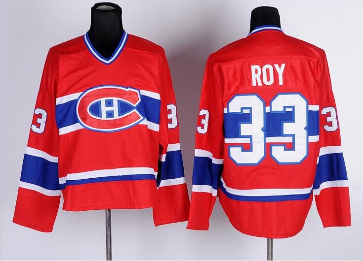 Montreal Canadiens 33 Patrick Roy Ice Hockey Jerseys