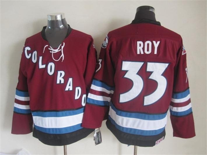Colorado Avalanche 33 Patrick Roy Ice Hockey Jerseys-2