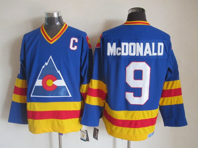 Colorado Avalanche 9 Lanny McDonald Ice Hockey Jerseys-2