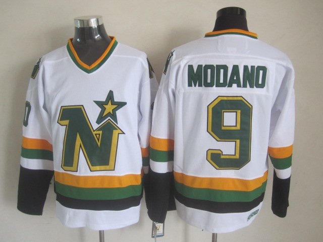 Minnesota North Stars 9 Mike Modano Ice Hockey Jerseys-3