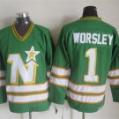 Minnesota North Stars 1 Gump Worsley Ice Hockey Jerseys