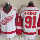 Detroit Red Wings 91 Sergei Fedorov Ice Hockey Jerseys-4
