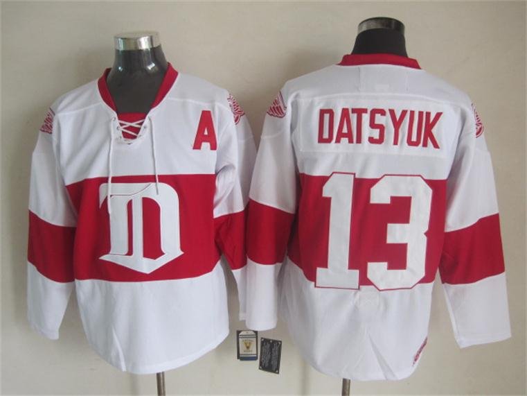 Detroit Red Wings 13 Pavel Datsyuk Ice Hockey Jerseys-2